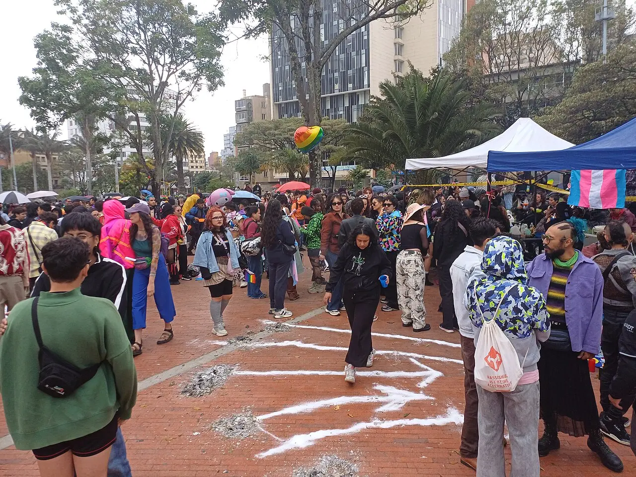 Bogotá Central Park Loop — a 3.52 km walking route along real pedestrian paths