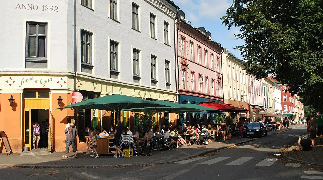 Akerselva River Full Length — a 5.4 km walking route along real pedestrian paths