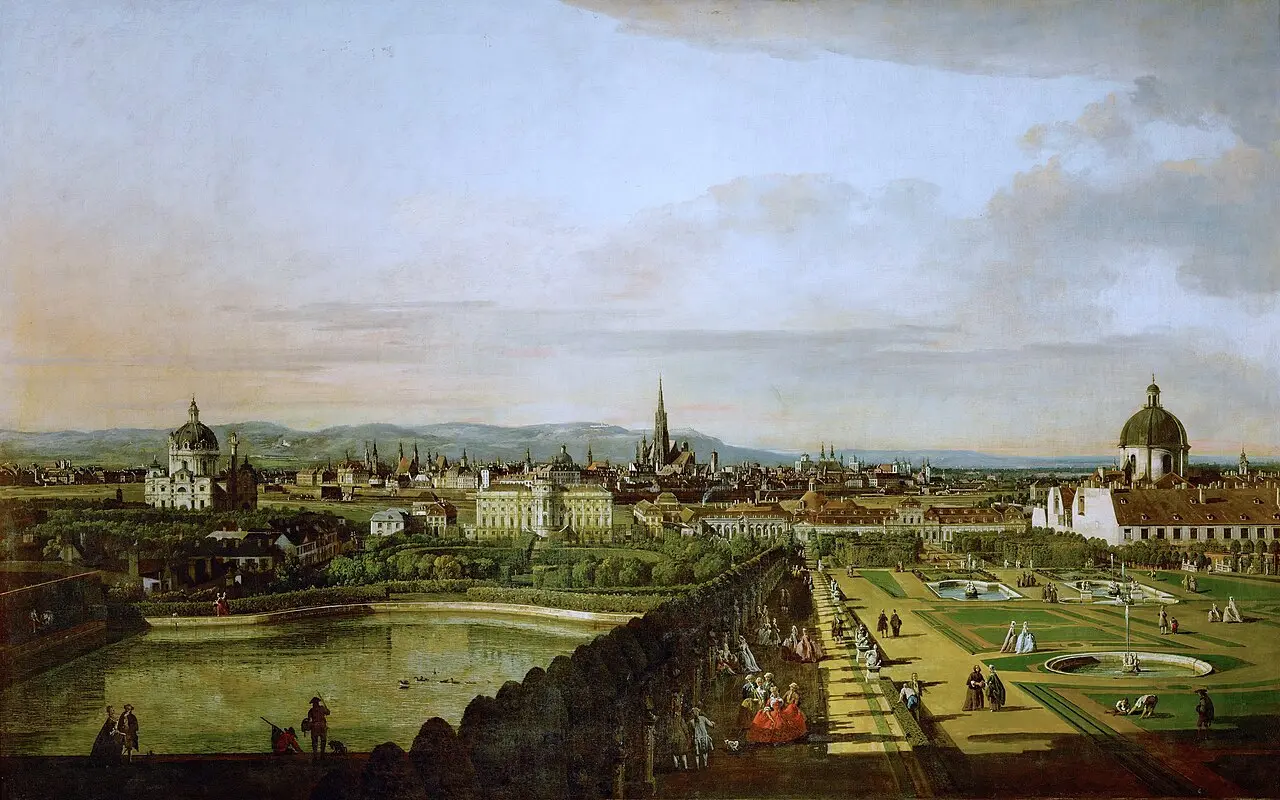 Belvedere Gardens & Schwarzenbergplatz — a 1.76 km walking route along real pedestrian paths