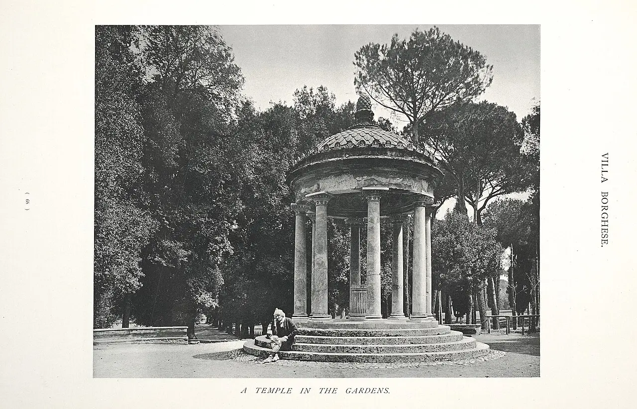 Villa Borghese Full Presence Loop — a 5.83 km walking route along real pedestrian paths