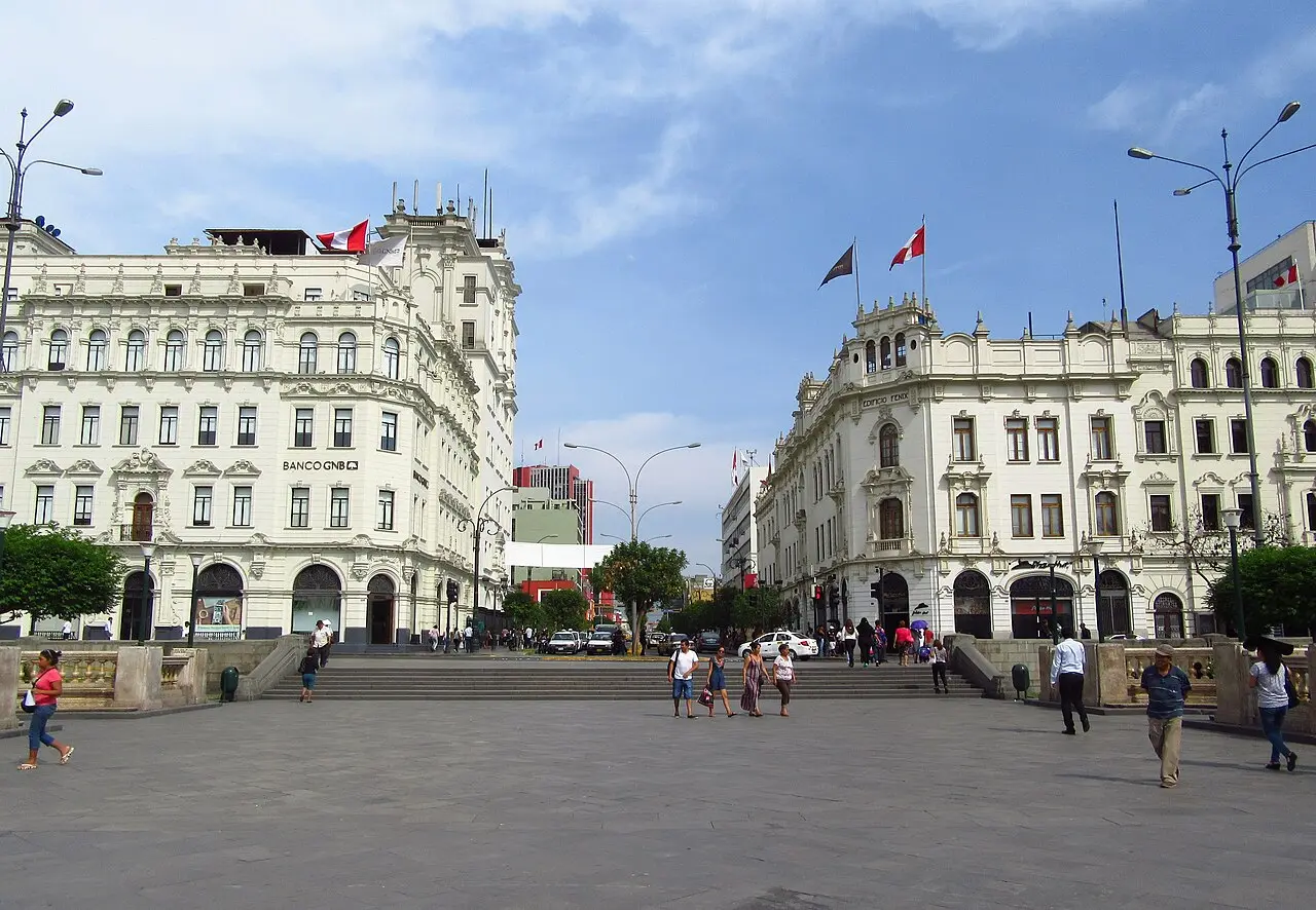 Lima Old Town Circuit — a 1.84 km walking route along real pedestrian paths